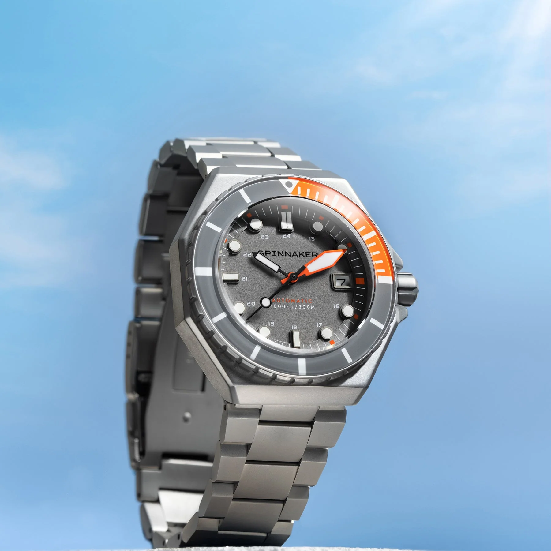 Dumas Gray Dial / Orange / Stainless Steel | Gray Dial - Image 15