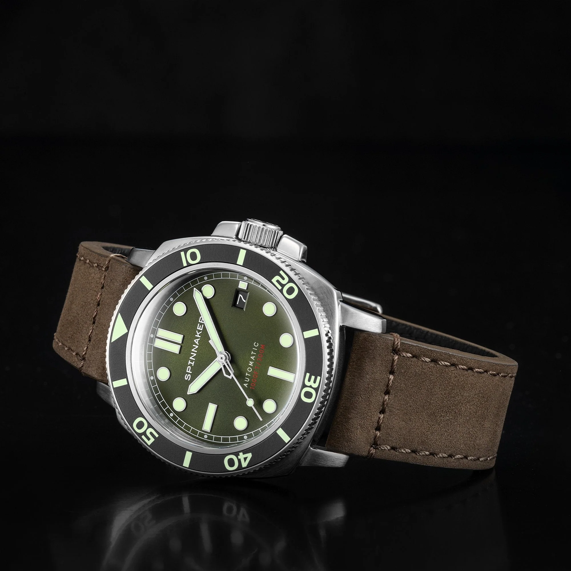 Hull Diver Green / Leather | Green Dial - Image 9