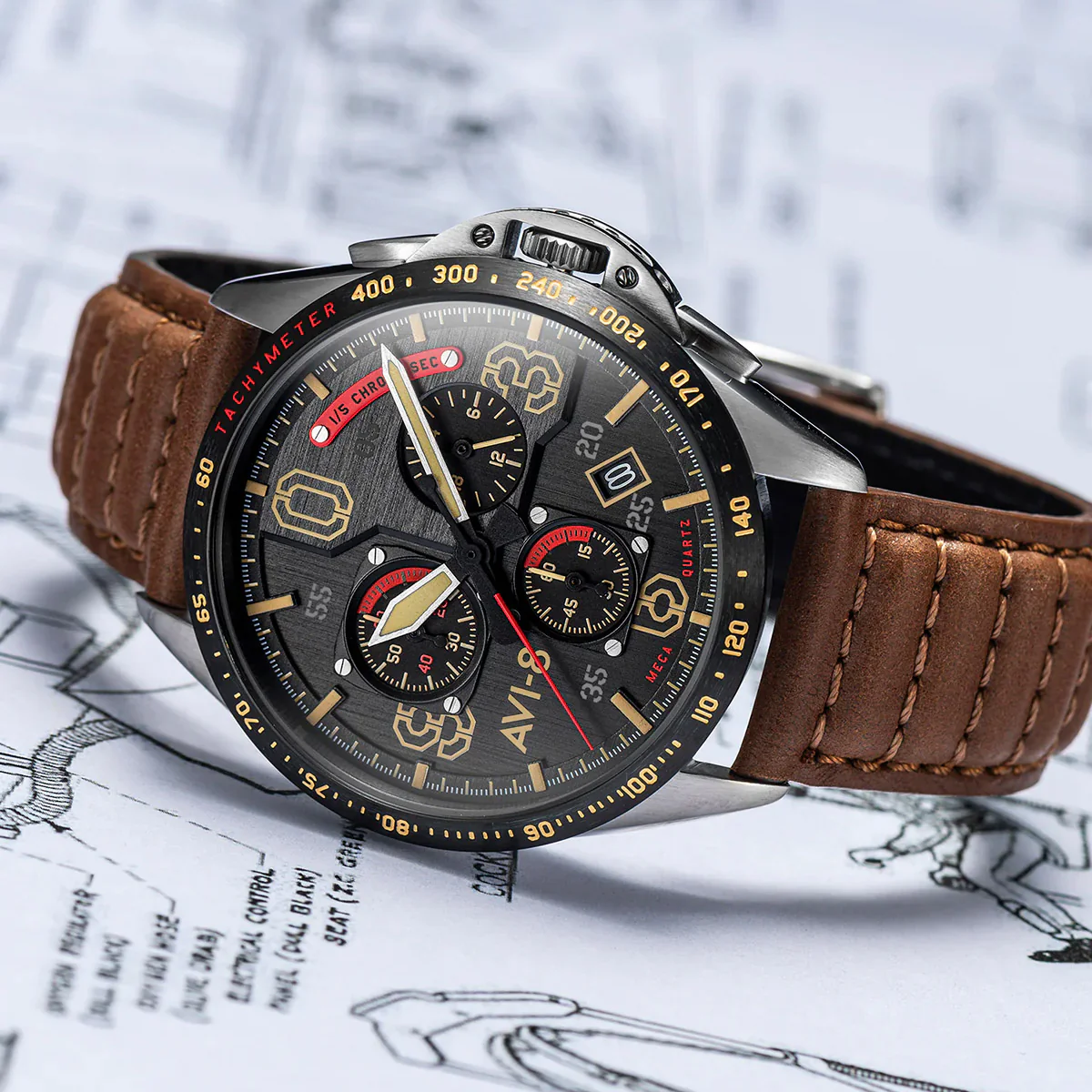 P-51 Mustang Blakeslee Chronograph | Black Dial - Image 18